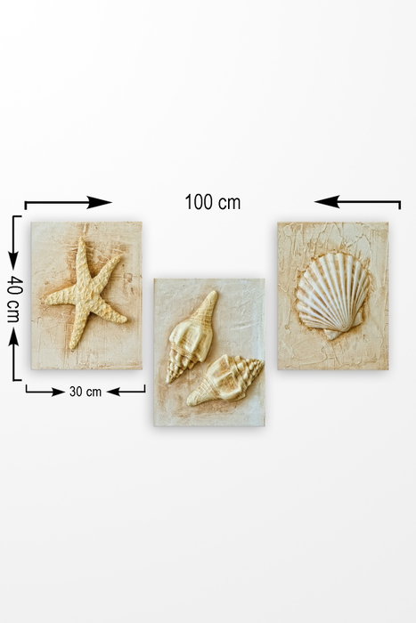 Wallity Cuadro Decorativo MDF Multicolor MDF0097 (3 Piezas)